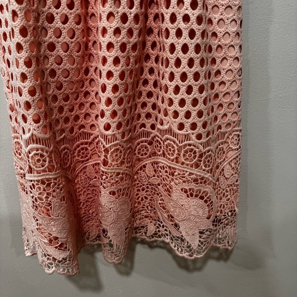 Abercrombie & Fitch Pink Crochet Lace Eyelet Dress XS - Picture 5 of 9
